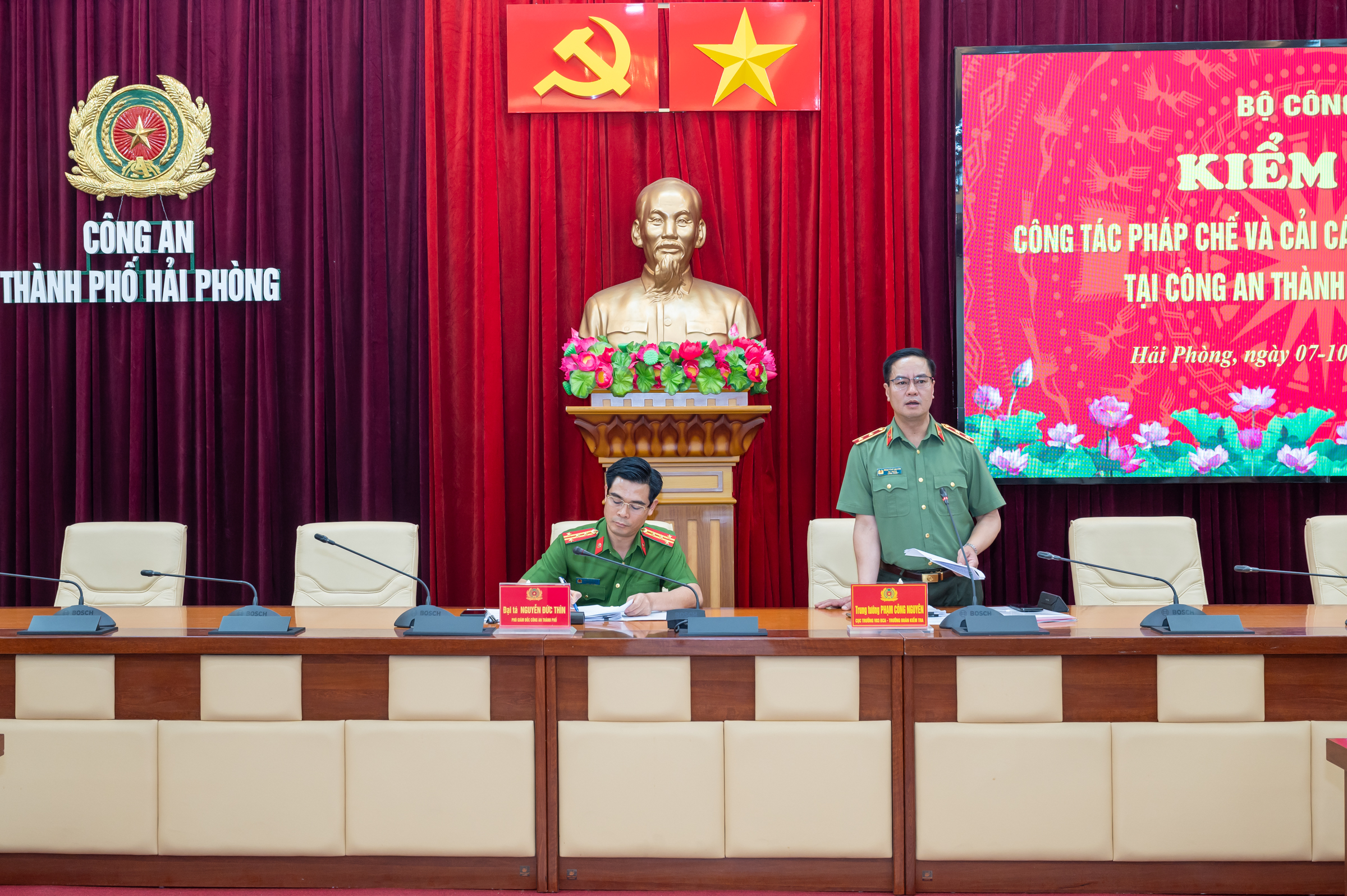 Công bố Quyết định kiểm tra công tác Pháp chế, cải cách hành chính, tư pháp tại CATP Hải Phòng
